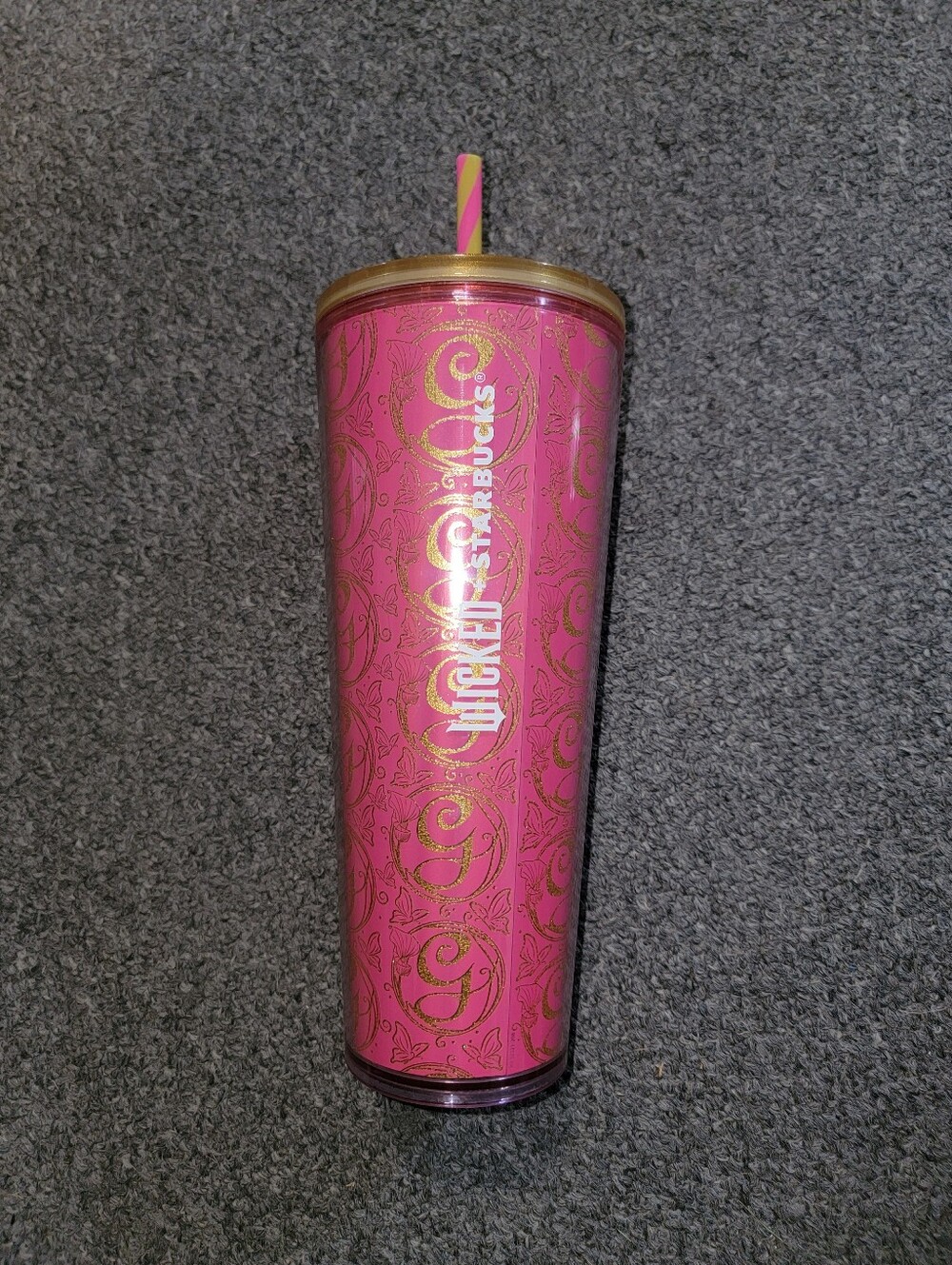 Starbucks X Wicked Limited Edition Glenda Tumbler with Striped Straw Nwot